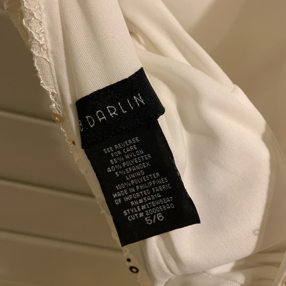 White with gold sequin mini dress - Picture 5 of 6